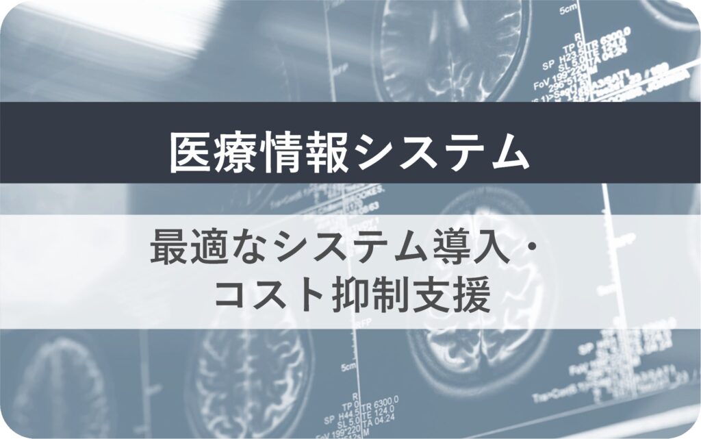 【医療情報システム】
最適なシステム導入・コスト抑制支援